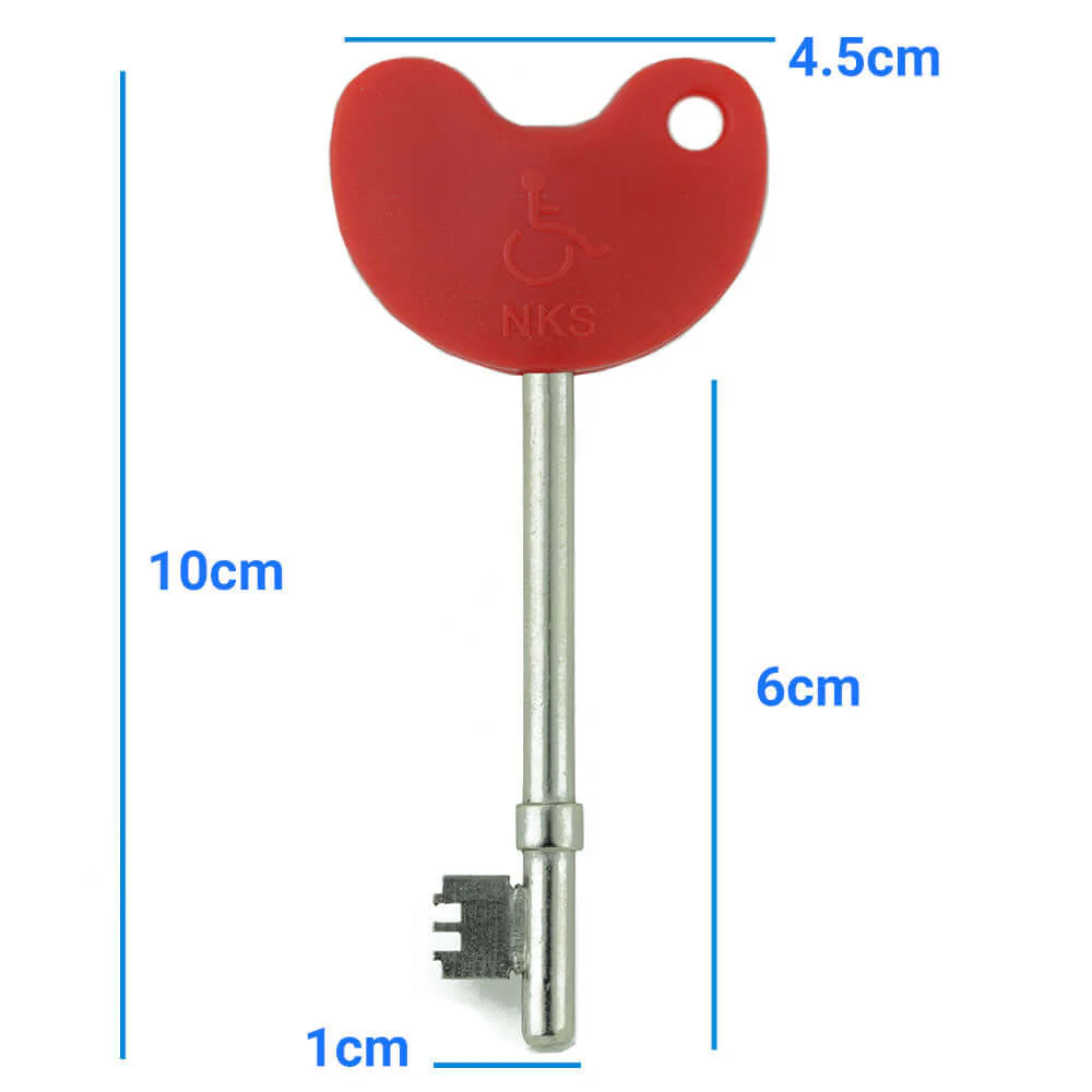 3x LOKKO Radar Disabled Toilet Key for Radar Doors | Comfortable Grips - Image 6