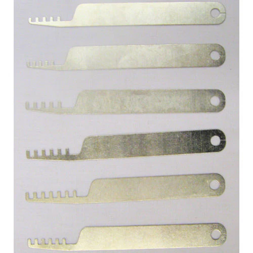 6 Piece Tapered Comb Padlock Lock Picks - Image 3