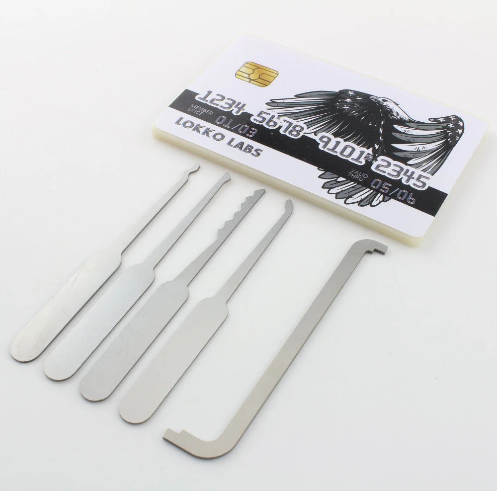 Credit Card Lock Pick Set PLUS: Top of Keyway Wrench + 4 Picks - Image 9