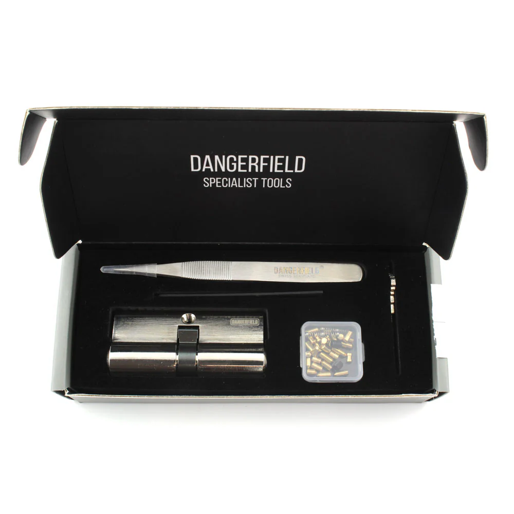 Dangerfield Aerospace Cutaway Practice Lock +Pins and Tweezers - Repinnable, Configurable Solid Metal Training Lock - Image 11
