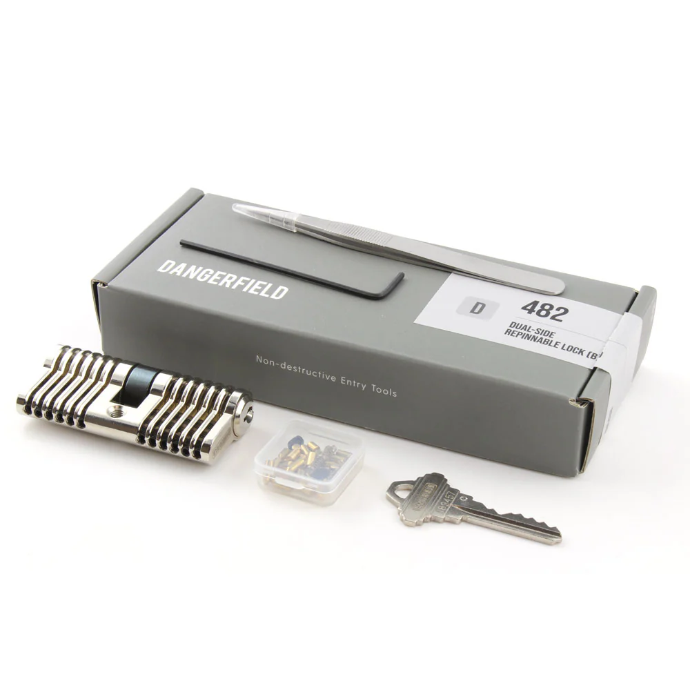 Dangerfield Aerospace Cutaway Practice Lock +Pins and Tweezers - Repinnable, Configurable Solid Metal Training Lock - Image 4