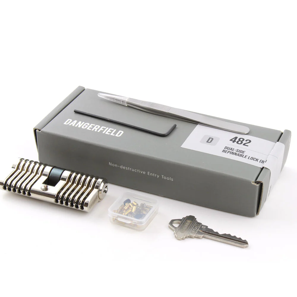 Dangerfield Aerospace Cutaway Practice Lock +Pins and Tweezers - Repinnable, Configurable Solid Metal Training Lock - Image 6