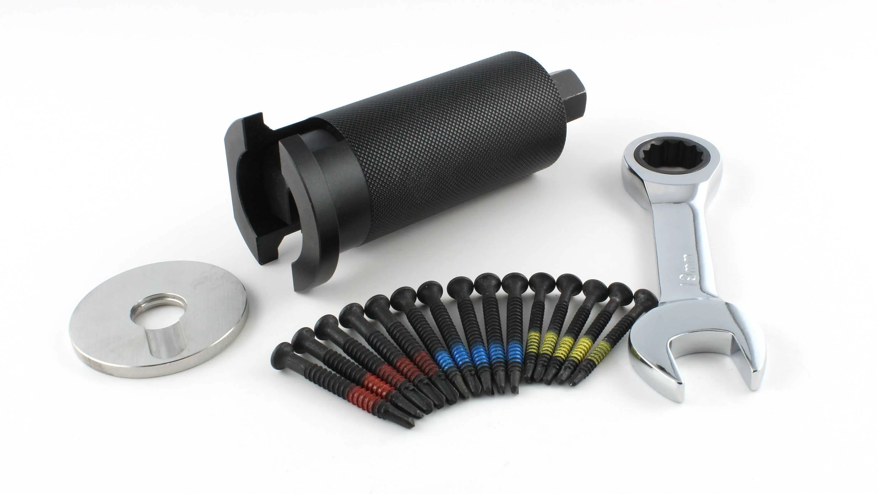 LOKKO Professional Lock Plug Puller Set - Bell, Spanner, Screws, Double-sided plate - Image 3