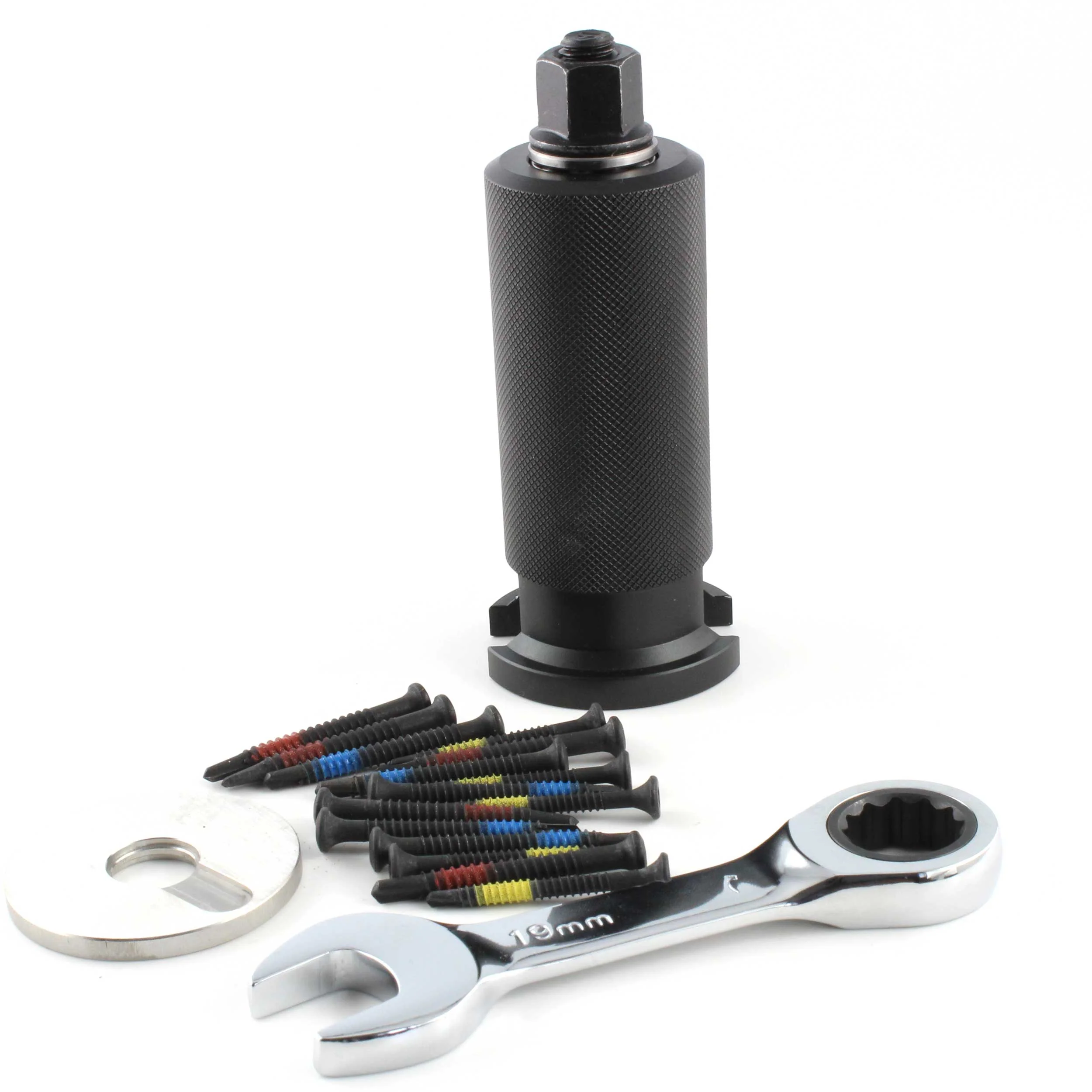 LOKKO Professional Lock Plug Puller Set - Bell, Spanner, Screws, Double-sided plate - Image 7