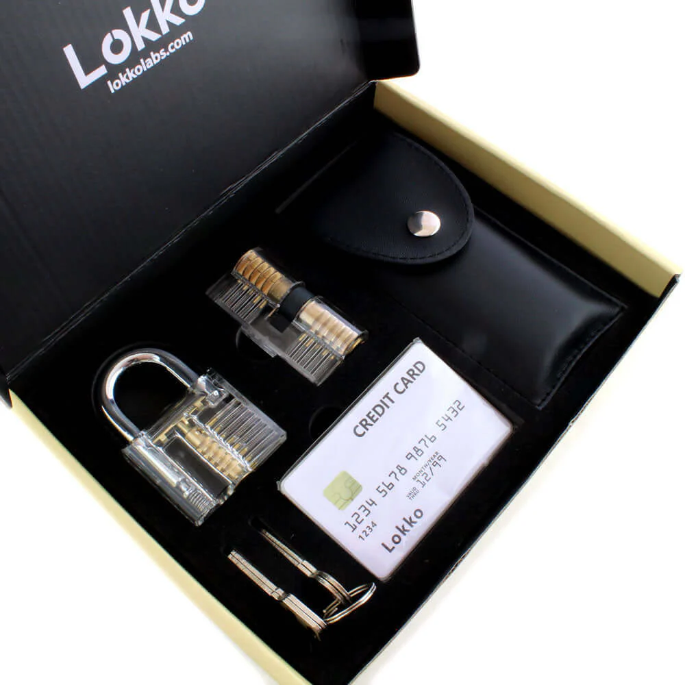 Beginners Lock Pick Set in a box: Complete Lock Pick Kit, Spy Card Kit + Practice Locks and Dummies guide by Lokko - Image 8